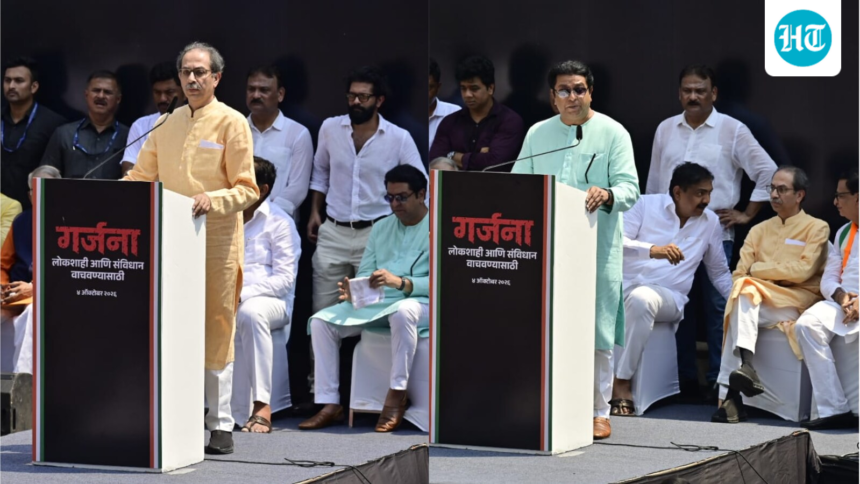 thackeray-brothers-protest:-uddhav,-raj-target-cec;-sharad-pawar-extends-support,-shiv-sena-calls-it-‘gimmick’