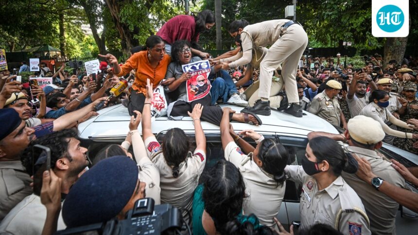 aisa-says-neha-bora-picked-up-by-cops-in-private-vehicle,-delhi-police-denies-claim