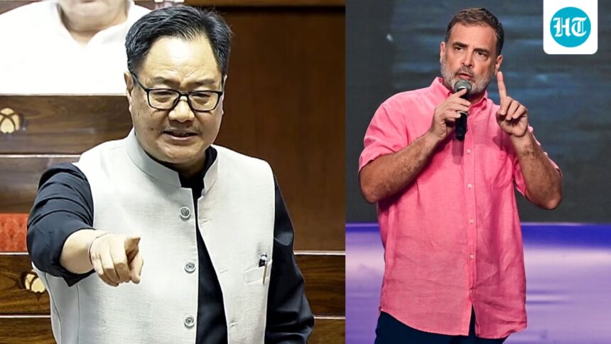 ‘stop-daily-drama’:-kiren-rijiju’s-message-to-rahul-gandhi,-congress-amid-eci-row