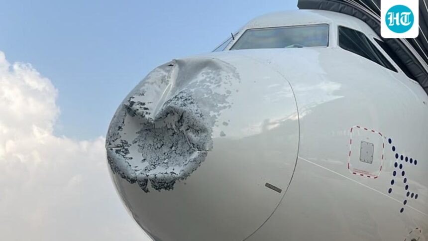 patna-lucknow-indigo-flight’s-nose-suffers-damage,-lightning-strike-among-suspected-causes